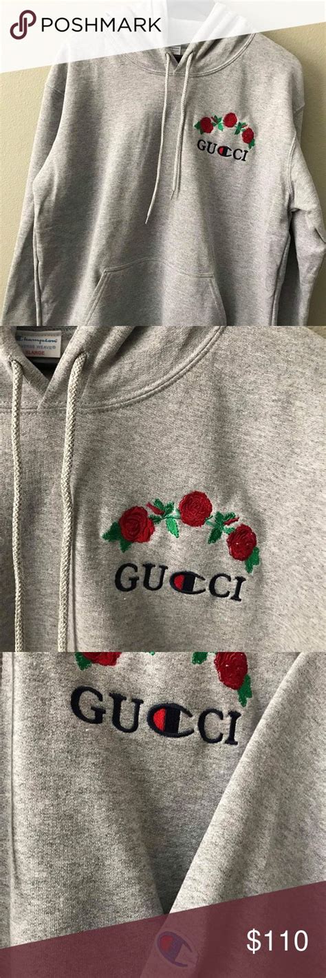 pink champion gucci hoodie|Gucci hoodie reflective.